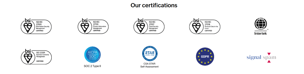 USM Certifications