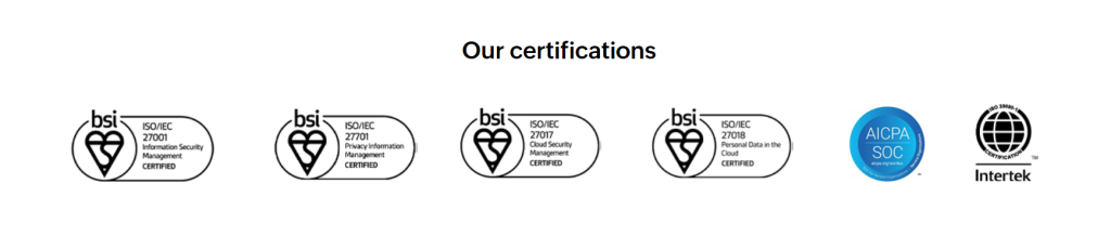 Single certifications